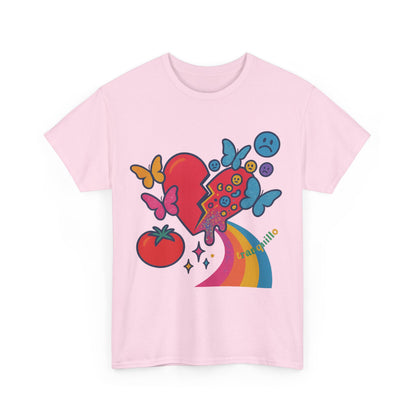 Glitch Heart with Butterflies and Emojis Pop Surreal Shisgama Art