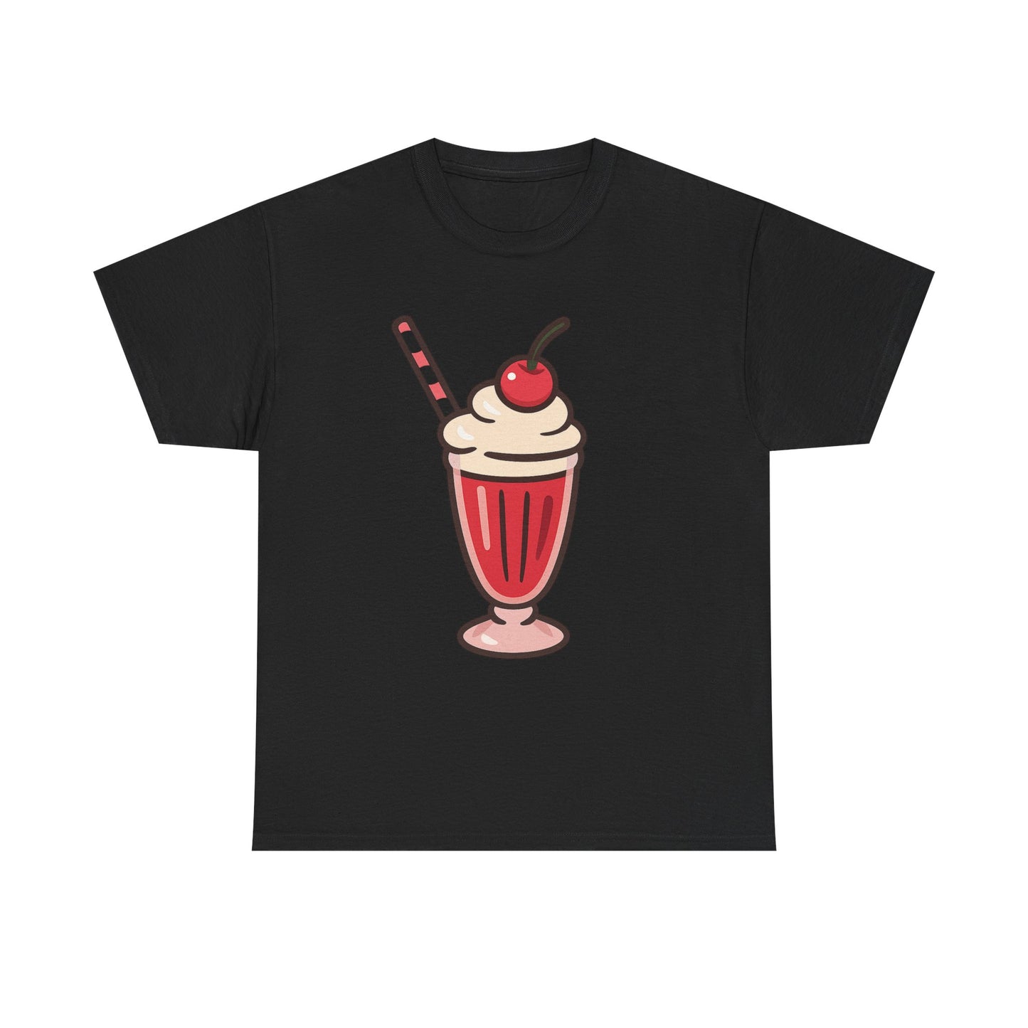 Cherry Soda Float Italian Design Art Retro Diner Milkshake with Whipped Cream and Cherry