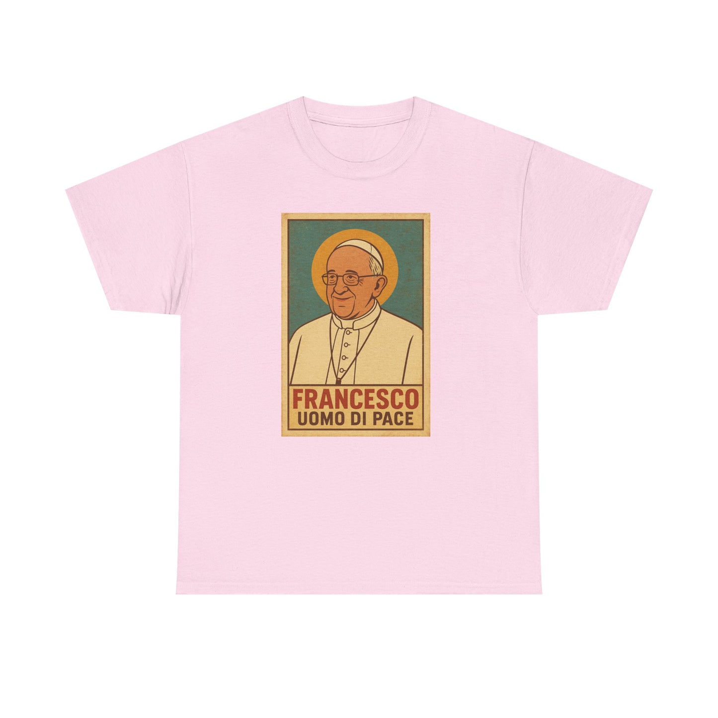 Francis Man of Peace | Retro Poster Illustration of Pope Francis