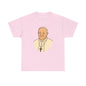 Kawaii Minimal Pope Francis Portrait | Soft Color Transparent Illustration