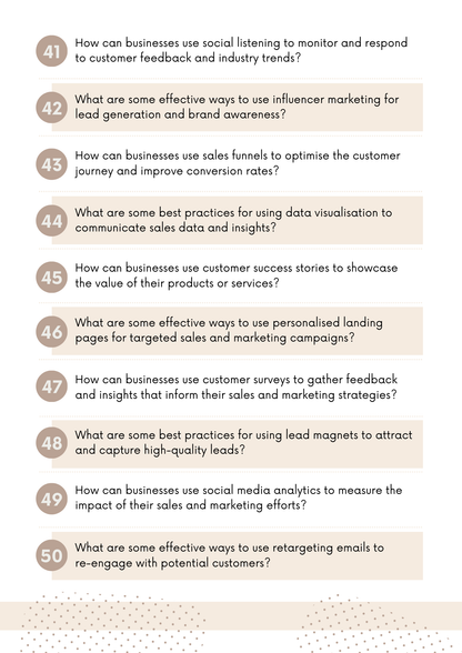 ChatGPT Power Prompts for Sales & Business Development   Enhance Your Sales Strategies
