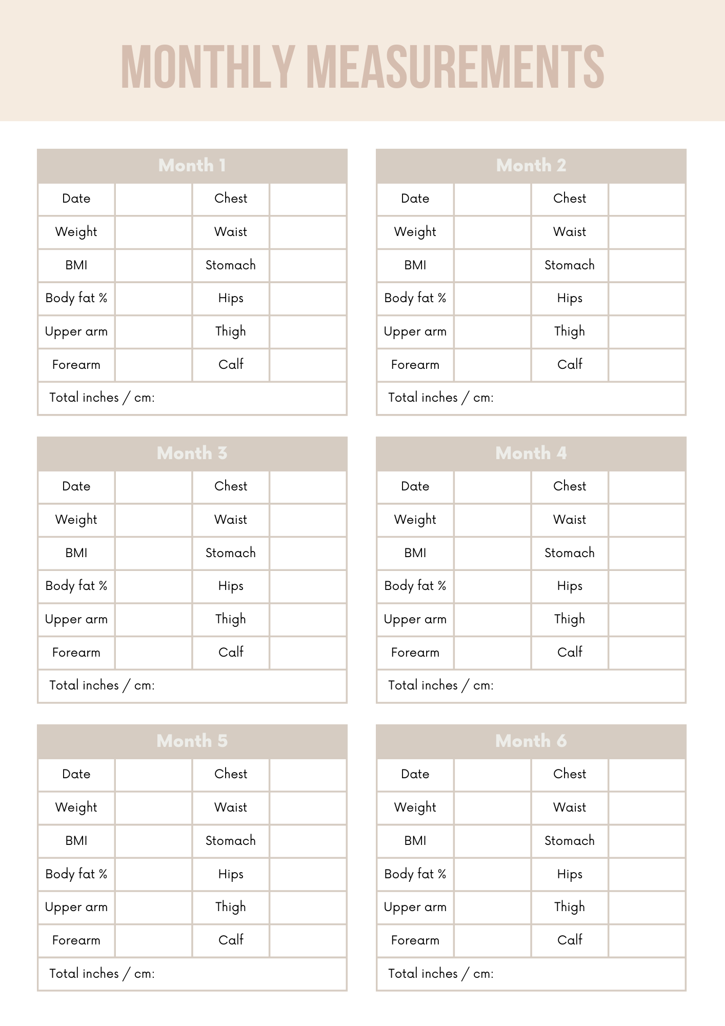 Weight Loss Journal Editable Canva Template for Fitness Tracking