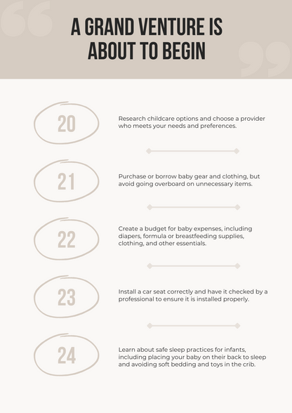 50 Tips for First-Time Pregnant Women Editable Canva Template Prenatal Care