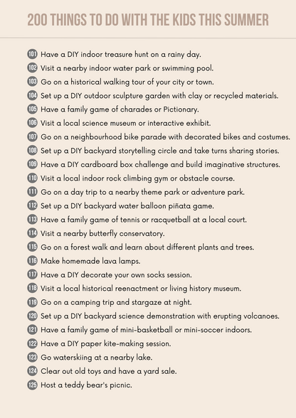 Things To Do With Kids This Summer