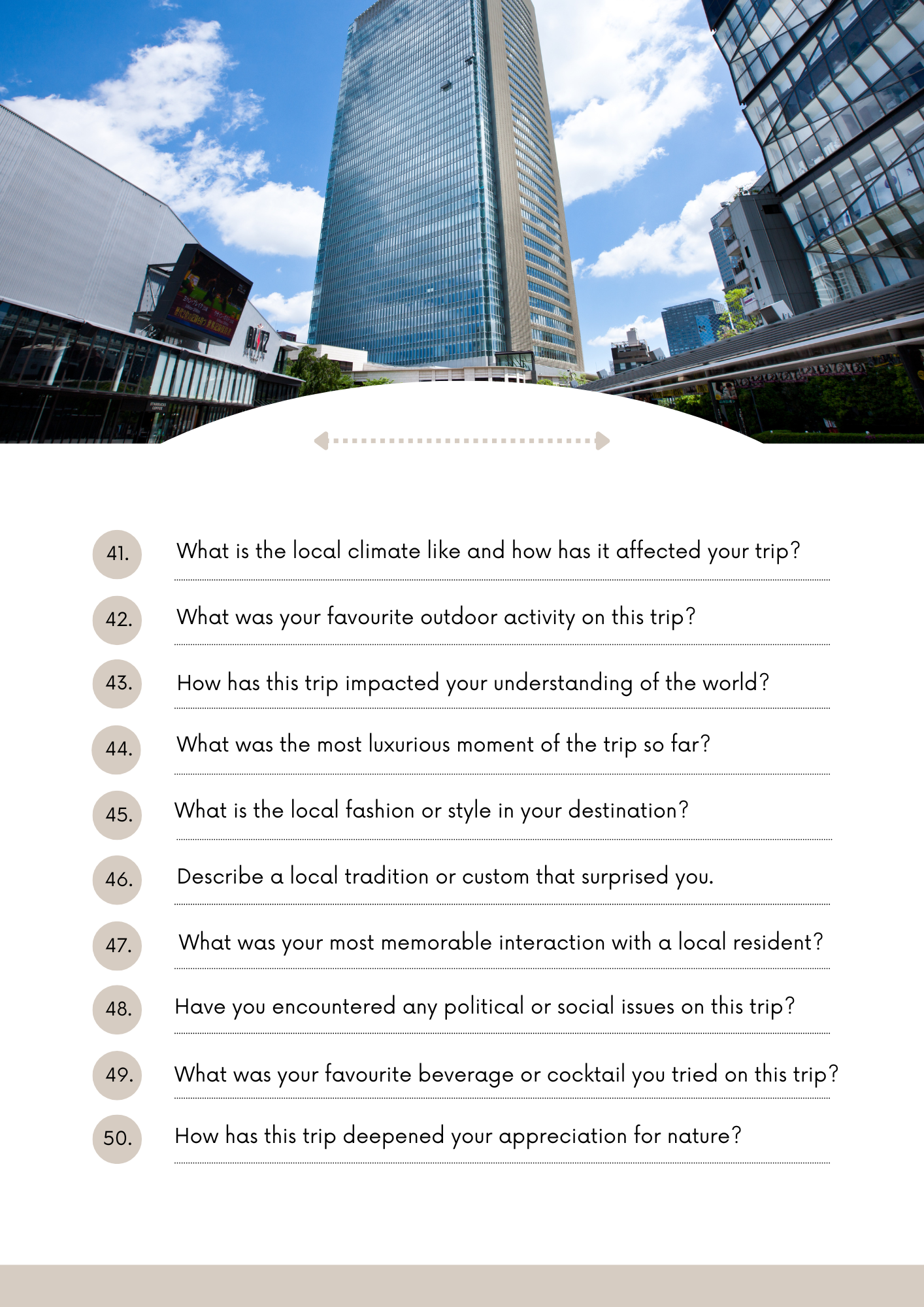 Travel Journal Prompts Canva Free Editable Template
