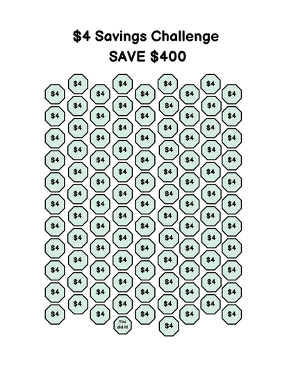 Money Saving 2025 Challenge Editable Canva Template for Financial Goals