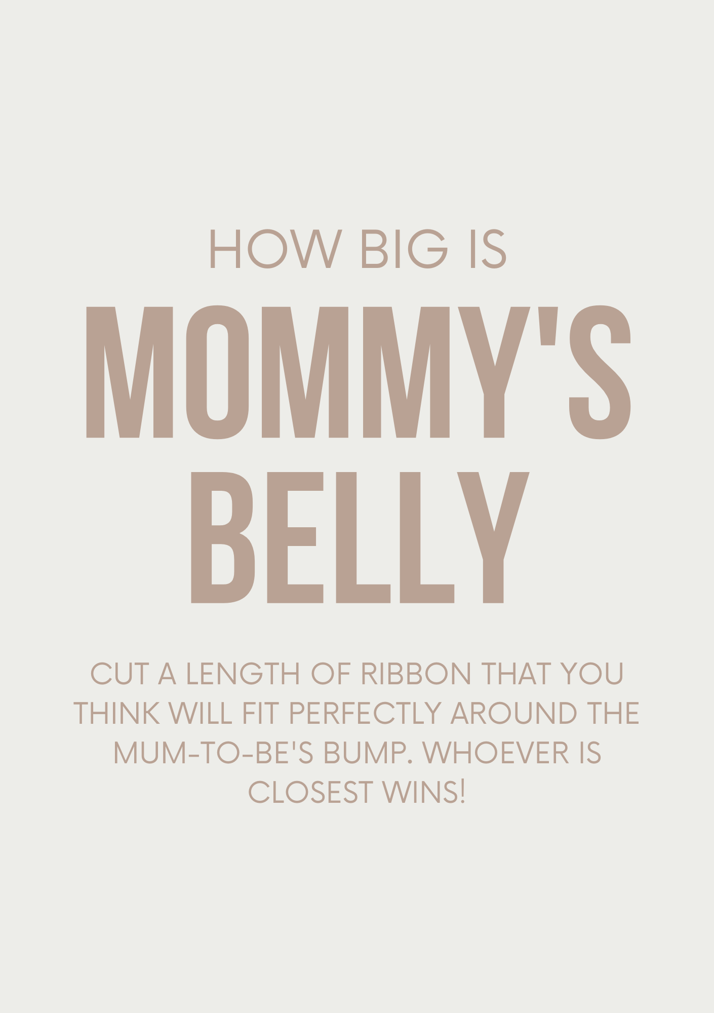 Baby Shower Games & Answers