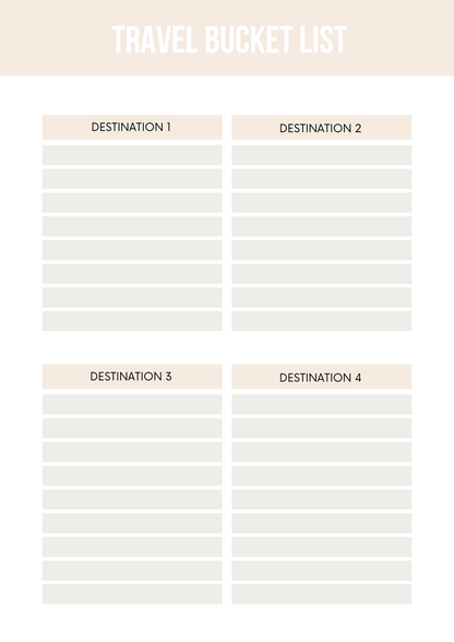 Travel Planner Canva Free Editable Template