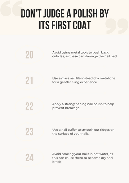50 Tips Tricks for Nail Care Editable Canva Template Beauty Salons