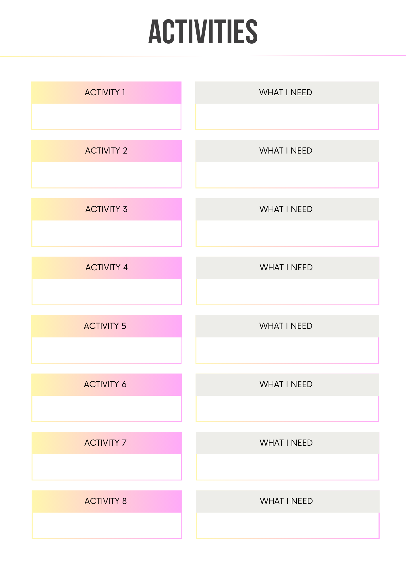 Plantilla editable de Canva para planificador de eventos y organización de fiestas