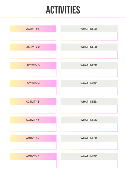 Plantilla editable de Canva para planificador de eventos y organización de fiestas