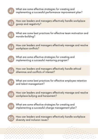 Chat GPT Power Prompts Business  Leadership and Management