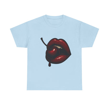 Seductive Cherry Lips Italian Design Art Retro Glam Dark Fruit Bite