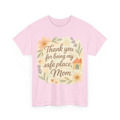 Thank You for Being My Safe Place Mom Floral Mothers Day Printable Quote Art