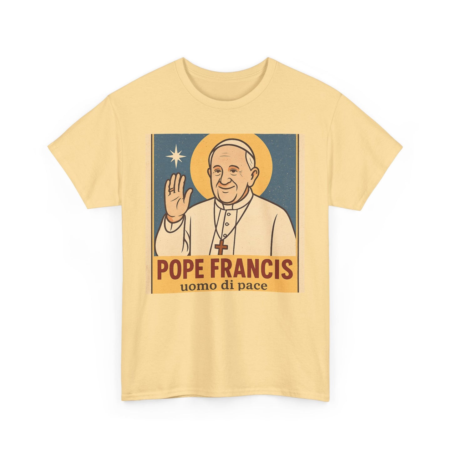 Vintage Poster Pope Francis | Uomo di Pace Retro Catholic Print