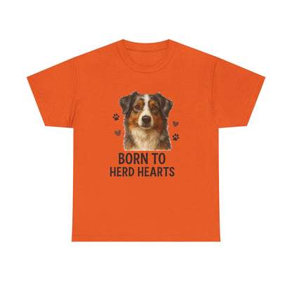 Australian Shepherd Lover Shirt  Born to Herd Hearts Dog Mom T-shirt