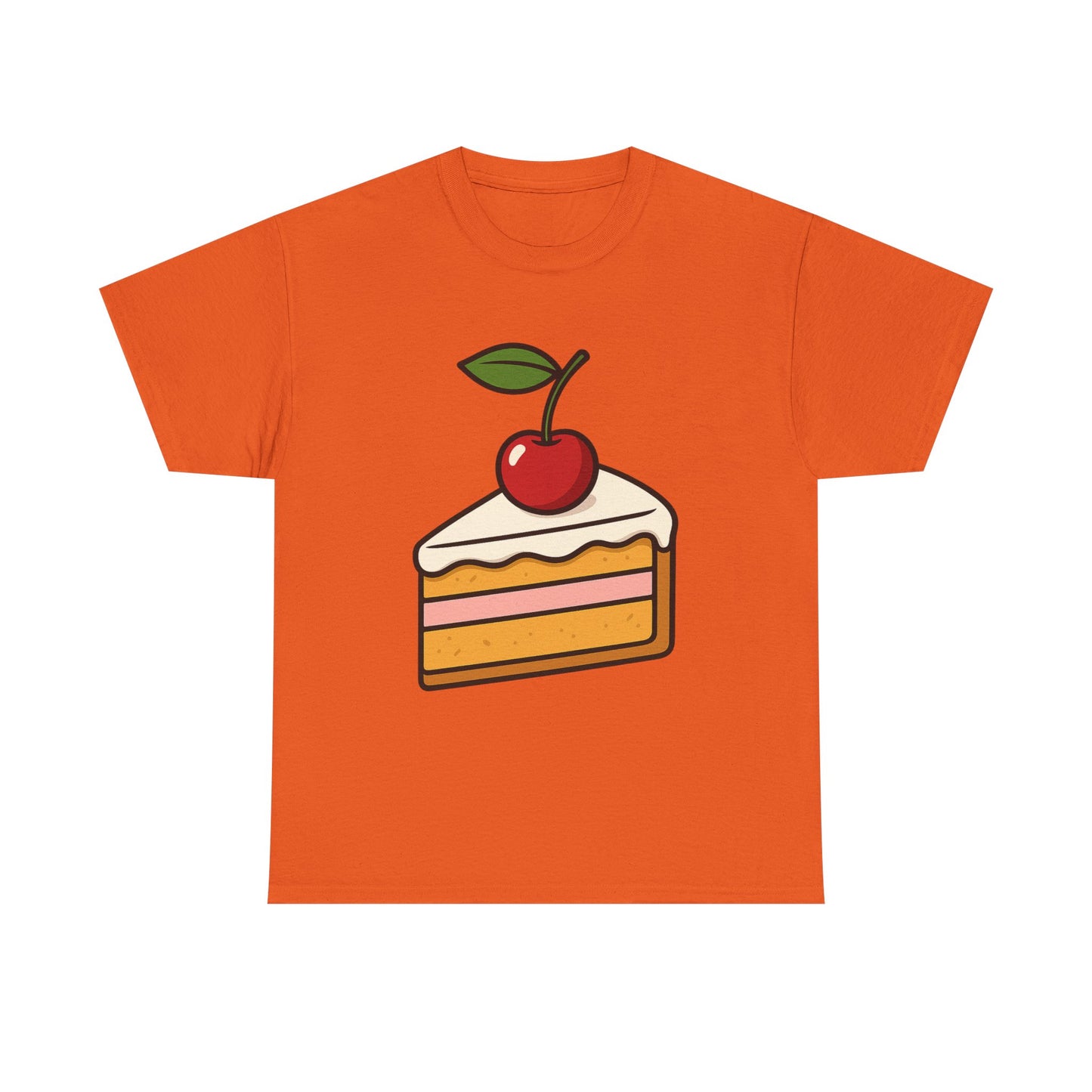 Cherry on Top Italian Design Art  Cute Cake Slice with Glossy Fruit