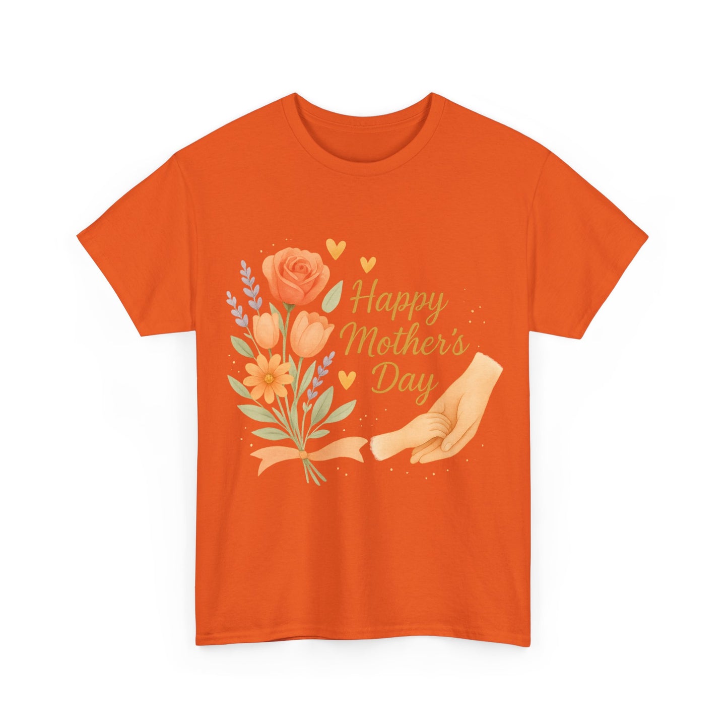 Happy Mother's Day Floral Hands Watercolor Quote Illustration