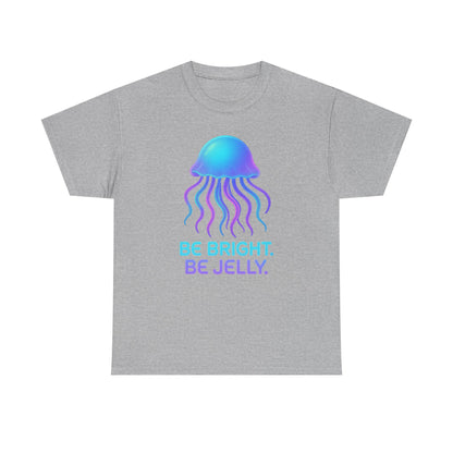 Be Bright Be Jelly  Neon Glow Jellyfish Aesthetic T-Shirt Art