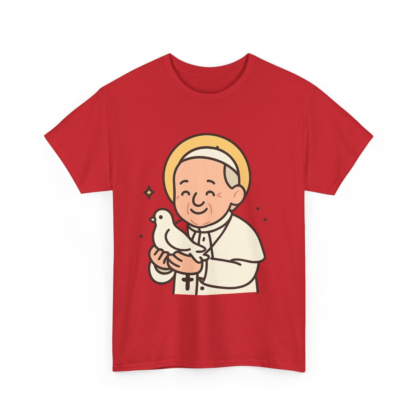 Kawaii Pope Francis with Dove Tribute Illustration