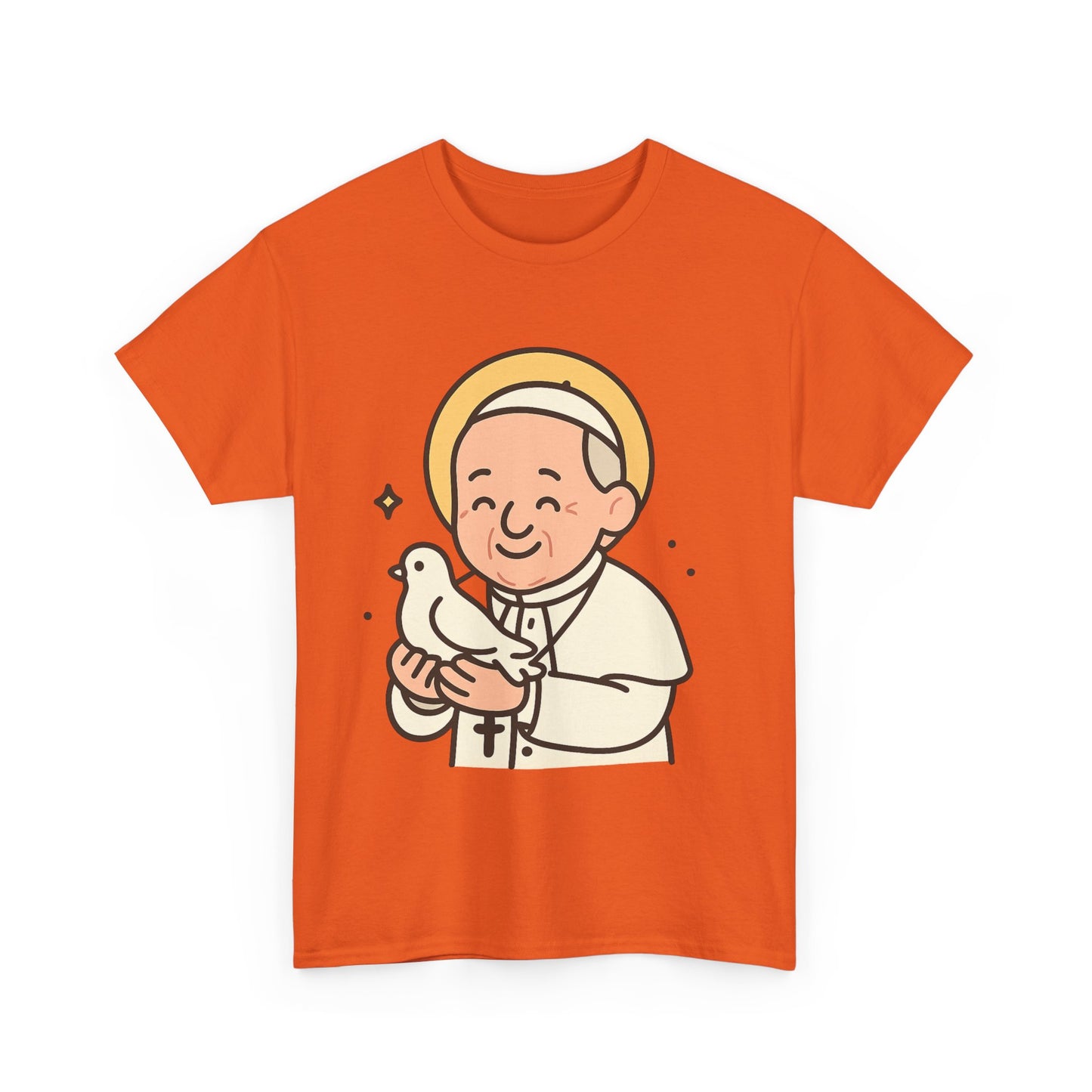 Kawaii Pope Francis with Dove Tribute Illustration