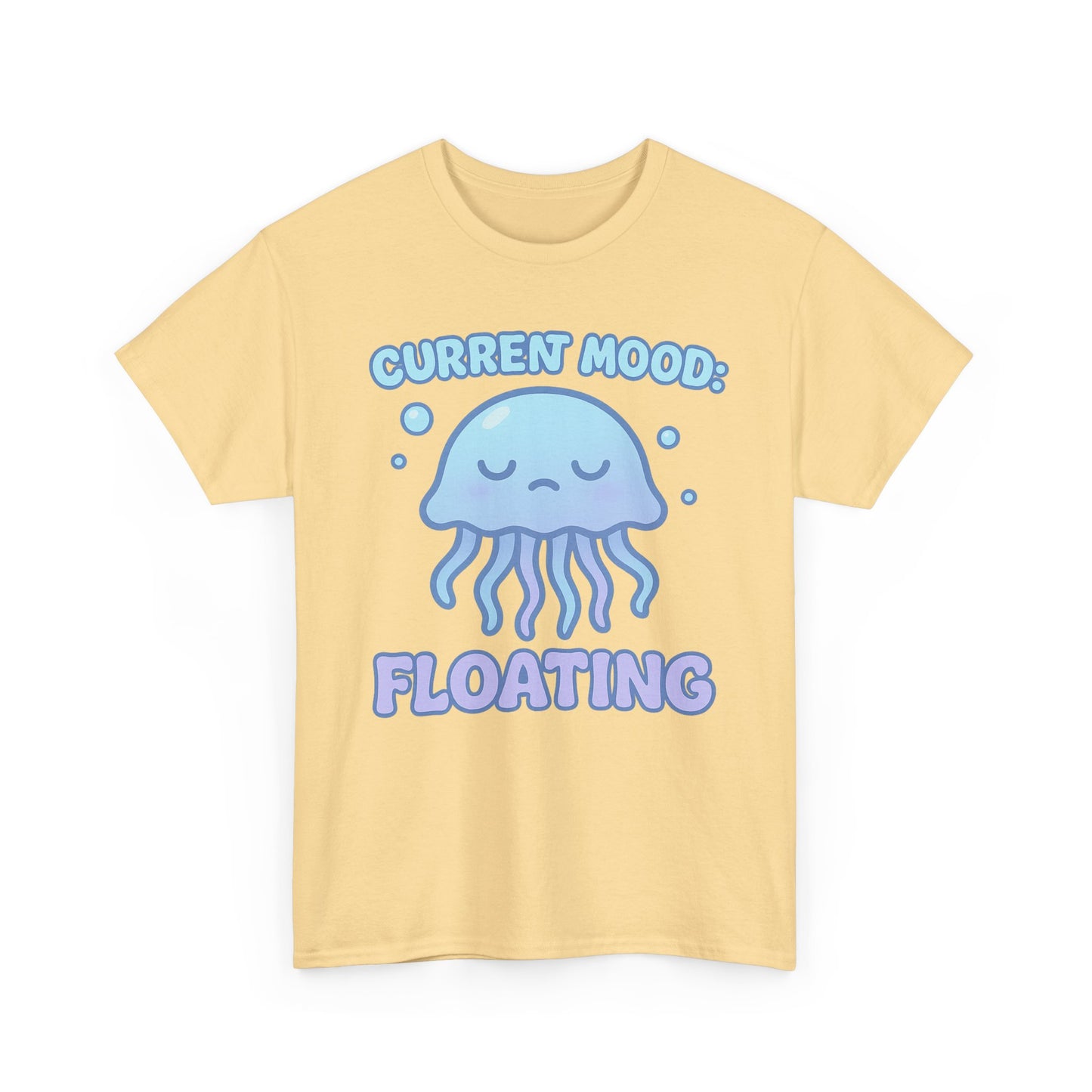 Current Mood Floating  Soft Pastel Jellyfish Aesthetic T-Shirt Design