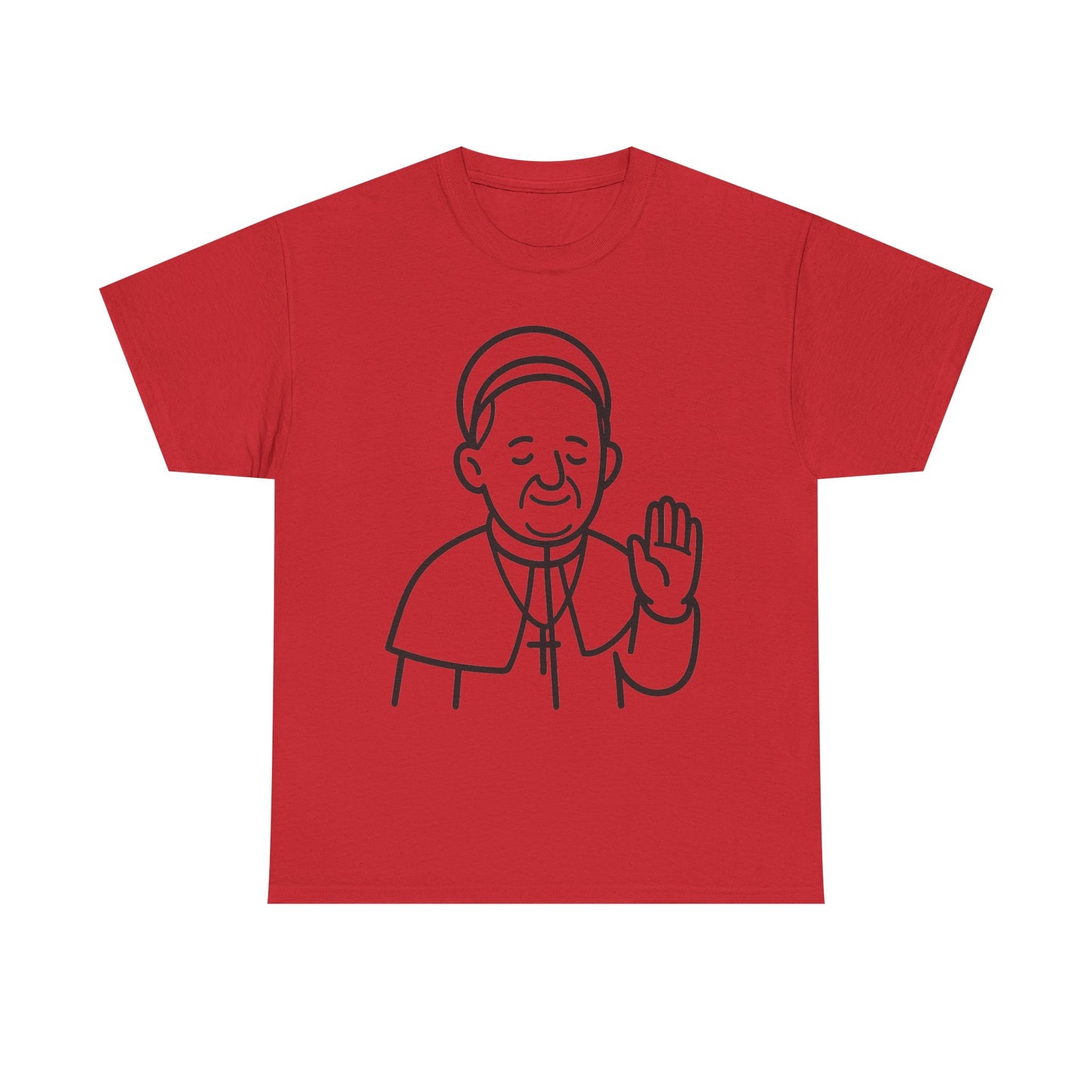 Minimalist Line Art Pope Francis Blessing | Transparent Outline Design