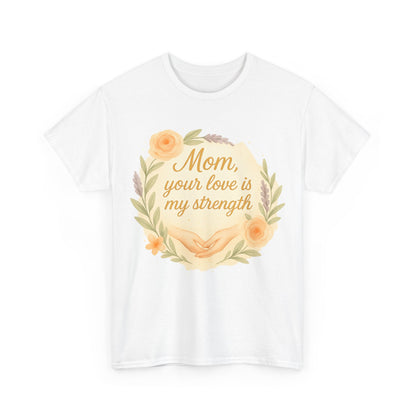 Mom Your Love Is My Strength Floral Mother's Day Quote in Italian