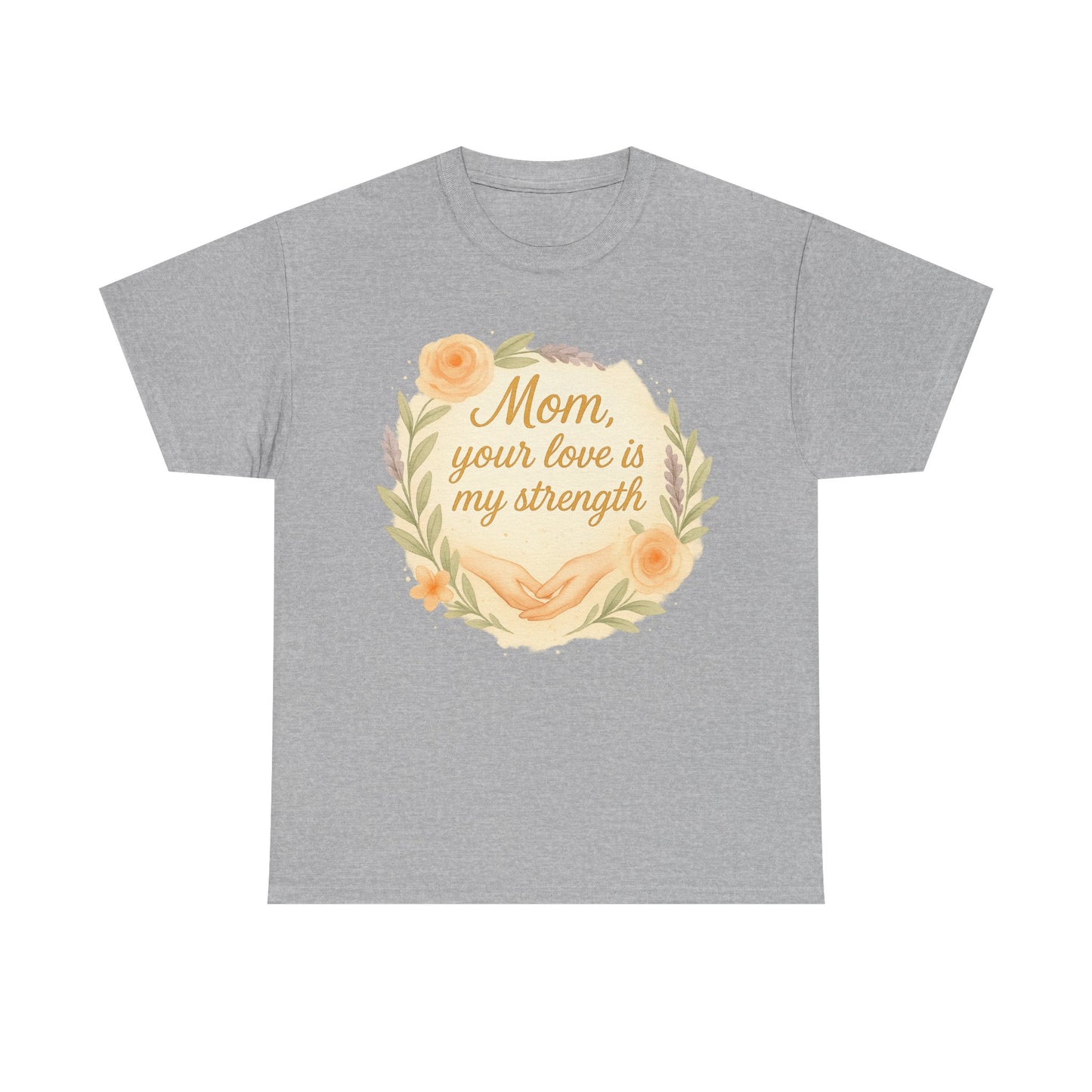 Mom Your Love Is My Strength Floral Mother's Day Quote in Italian