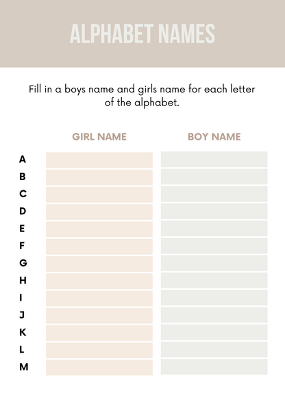 Baby Shower Games & Answers