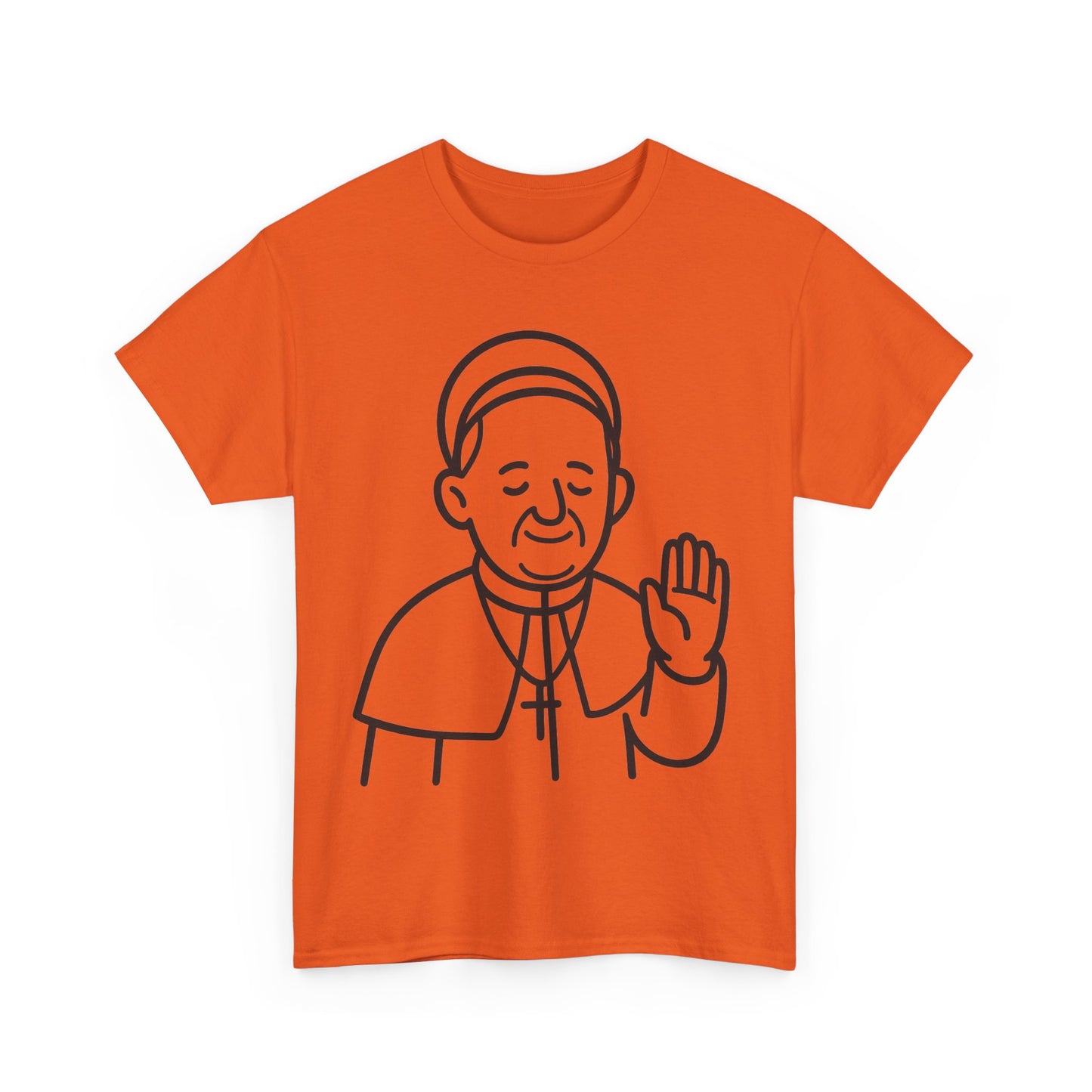Minimalist Line Art Pope Francis Blessing | Transparent Outline Design