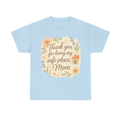Thank You for Being My Safe Place Mom Floral Mothers Day Printable Quote Art
