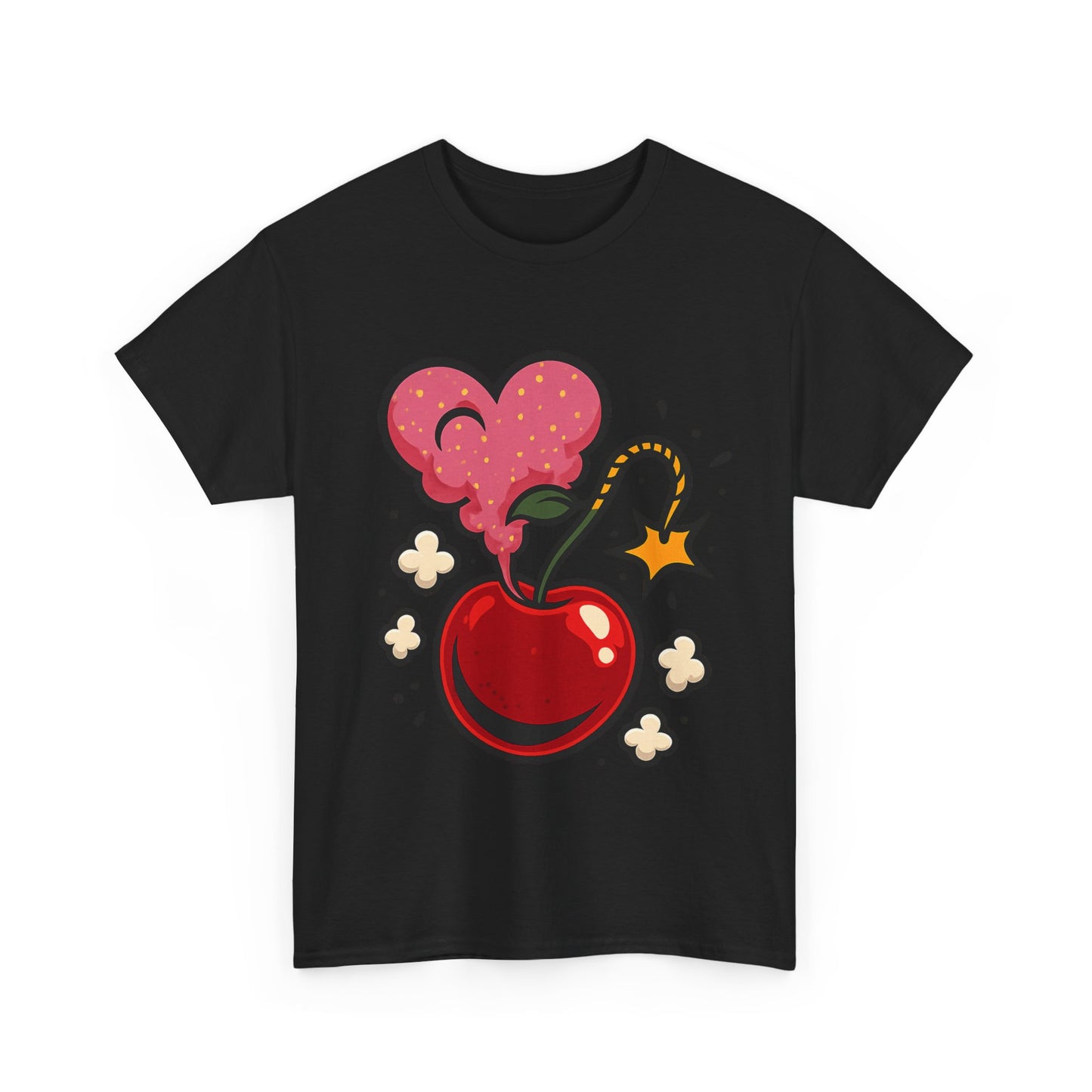 Cherry Bomb Heart Smoke Italian Design Art Pop Explosion Cute Glitter Cherry