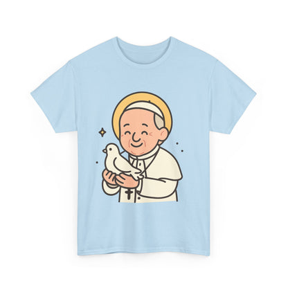 Kawaii Pope Francis with Dove Tribute Illustration