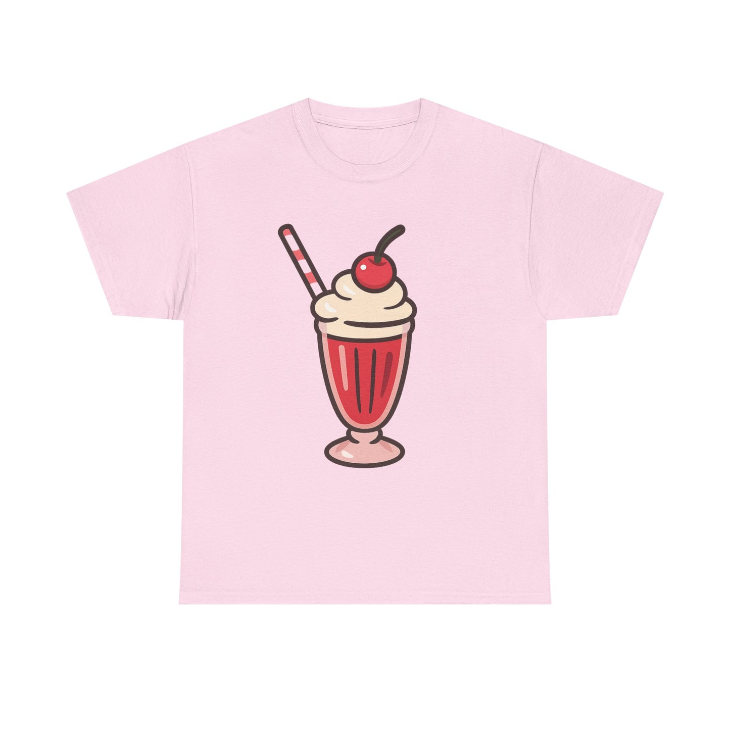 Cherry Soda Float Italian Design Art Retro Diner Milkshake with Whipped Cream and Cherry