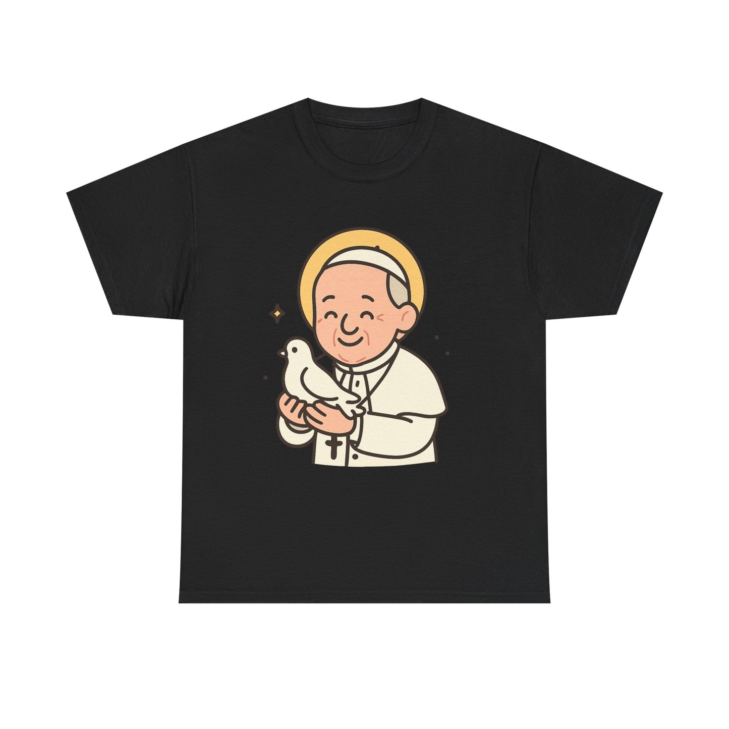 Kawaii Pope Francis with Dove Tribute Illustration
