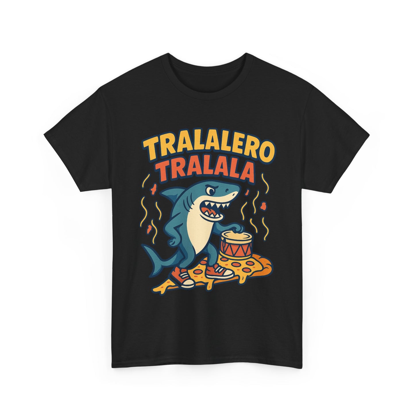 Tralalero Tralala Shark Pizza Meme Funny Italian Brainrot Cartoon Art