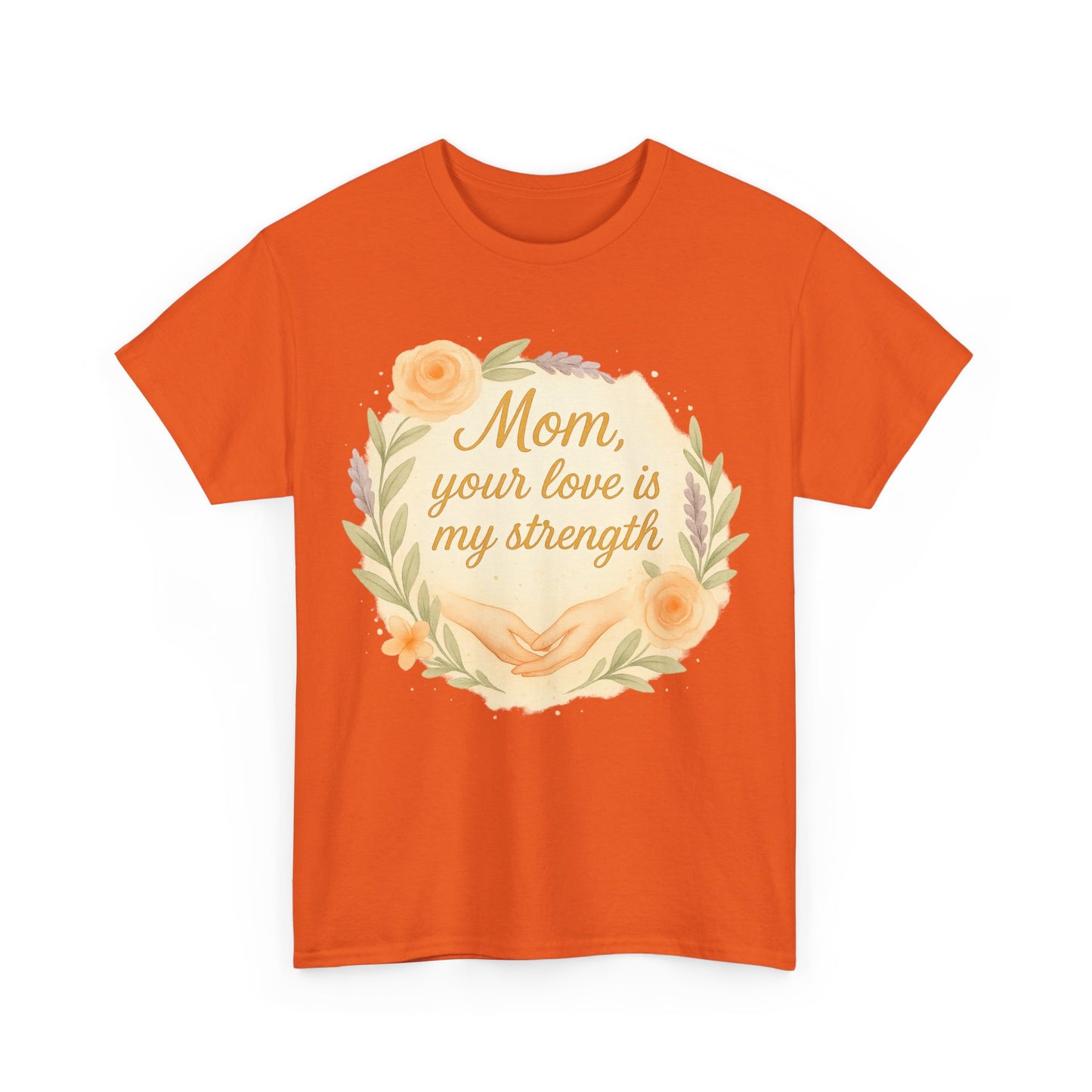 Mom Your Love Is My Strength Floral Mother's Day Quote in Italian