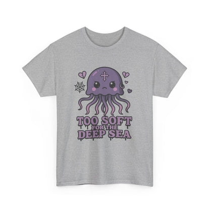 Too Soft for the Deep Sea  Pastel Goth Jellyfish T-Shirt Design