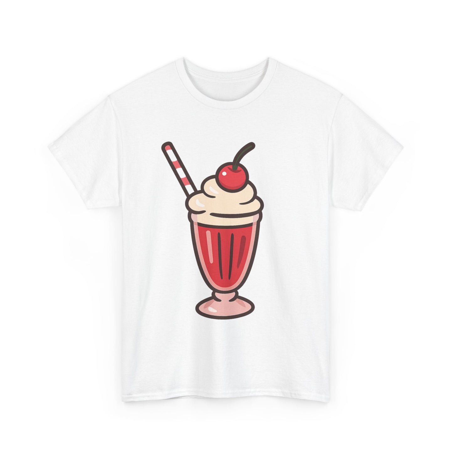 Cherry Soda Float Italian Design Art Retro Diner Milkshake with Whipped Cream and Cherry