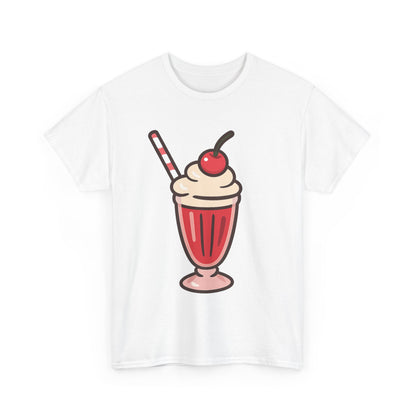Cherry Soda Float Italian Design Art Retro Diner Milkshake with Whipped Cream and Cherry