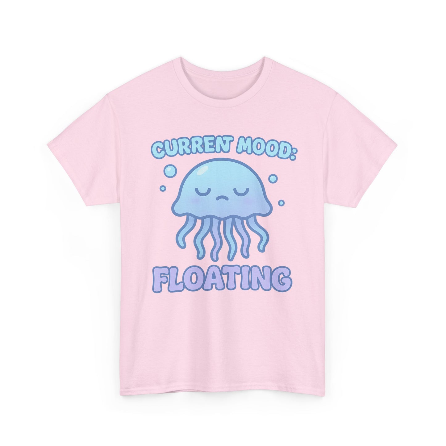 Current Mood Floating  Soft Pastel Jellyfish Aesthetic T-Shirt Design