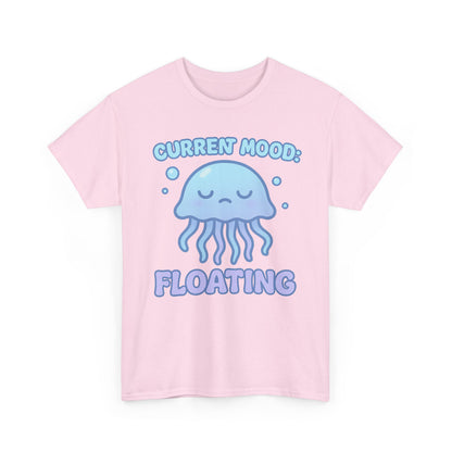 Current Mood Floating  Soft Pastel Jellyfish Aesthetic T-Shirt Design