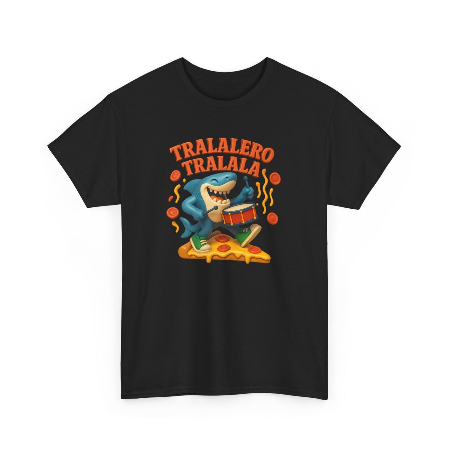 Tralalero Tralala Shark Pizza Meme Funny Italian Brainrot Cartoon Art 3d