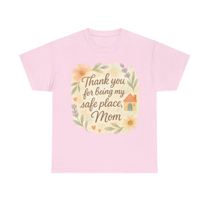 Thank You for Being My Safe Place Mom Floral Mothers Day Printable Quote Art