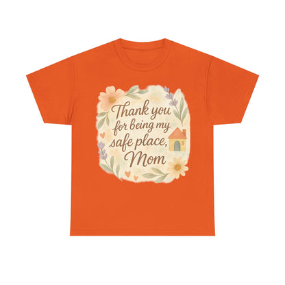 Thank You for Being My Safe Place Mom Floral Mothers Day Printable Quote Art