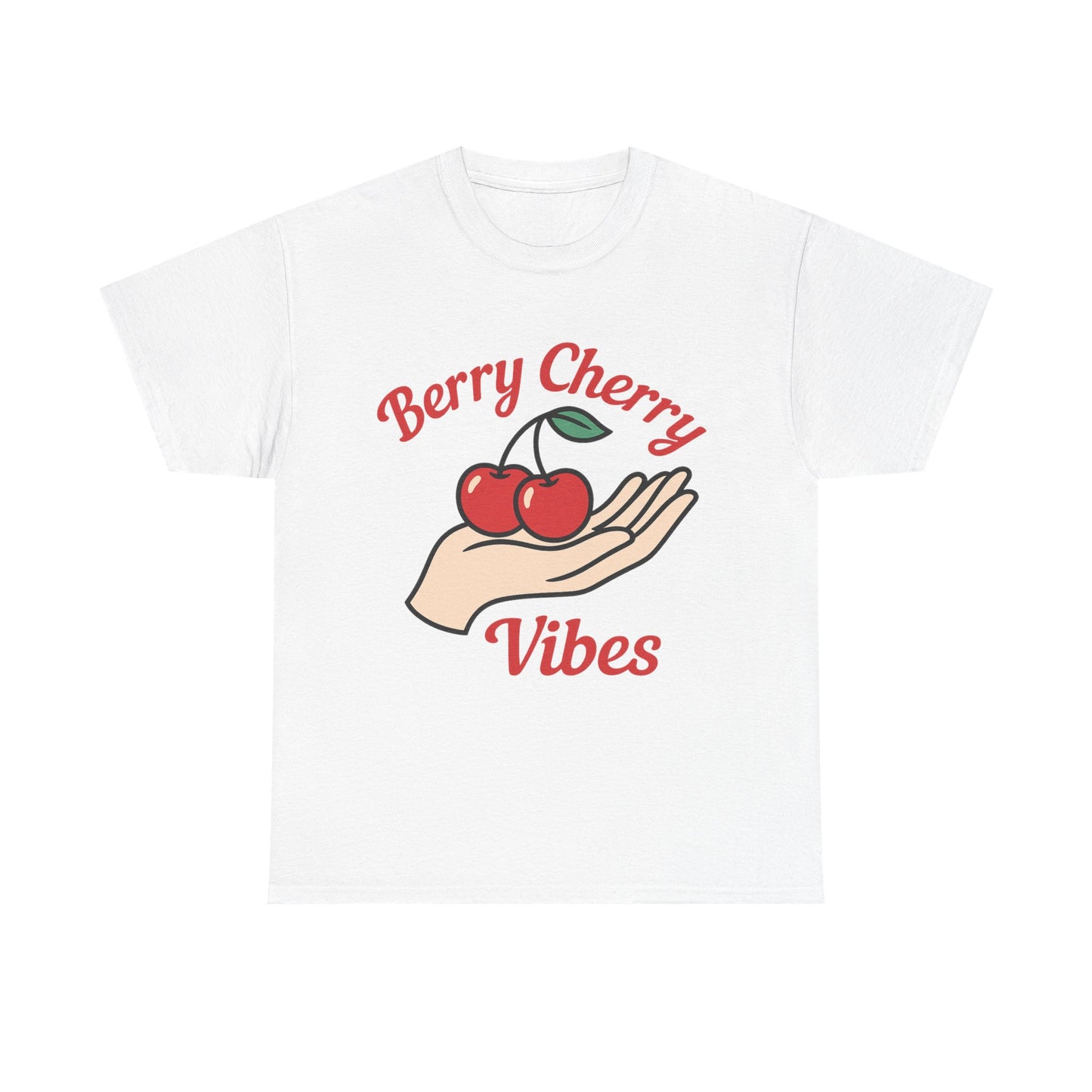 Berry Cherry Vibes Italian Design Art Hand Offering Cherry Retro Style