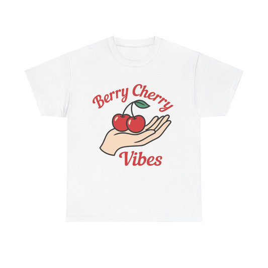 Berry Cherry Vibes Italian Design Art Hand Offering Cherry Retro Style