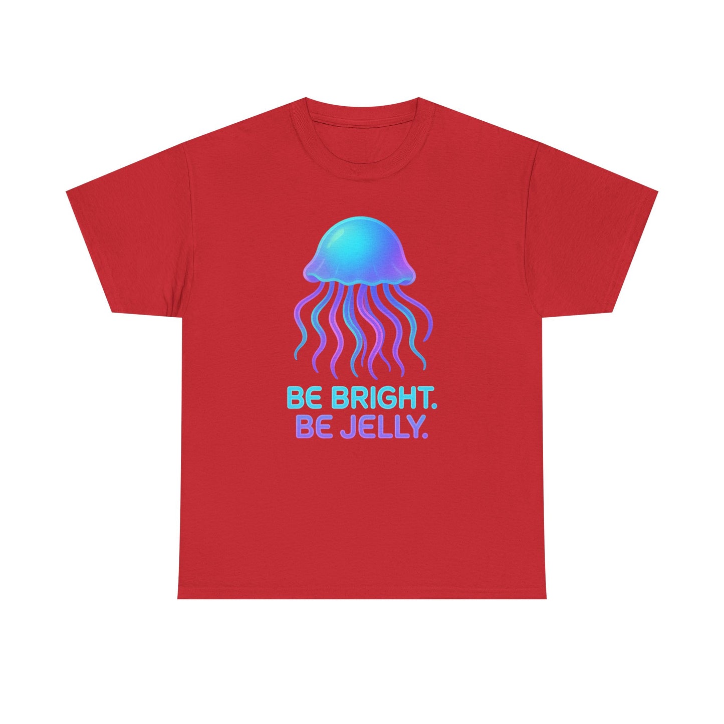 Be Bright Be Jelly  Neon Glow Jellyfish Aesthetic T-Shirt Art