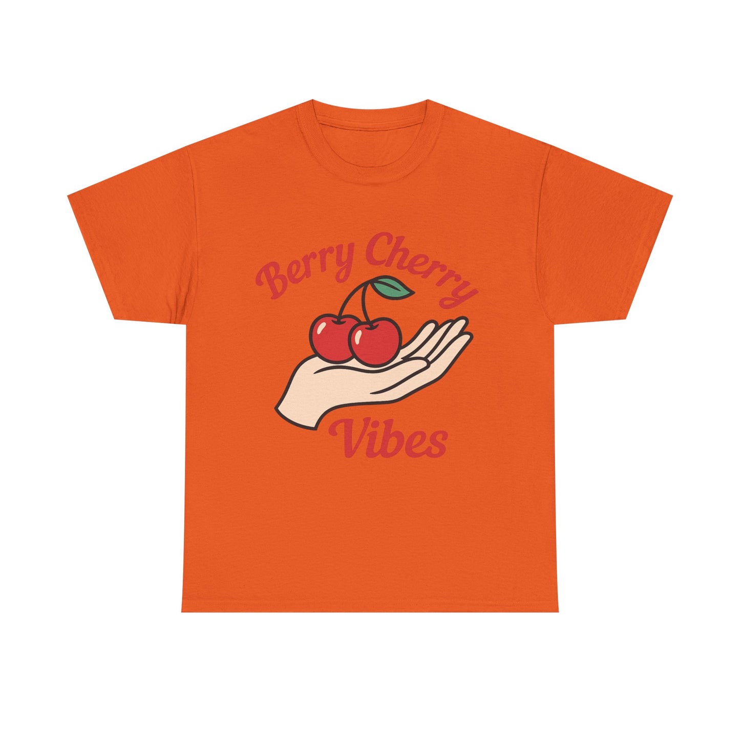 Berry Cherry Vibes Italian Design Art Hand Offering Cherry Retro Style